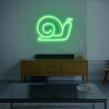 Close-up of the EscarGlow Neon Light, featuring a playful snail design that adds a quirky and fun touch to any room.