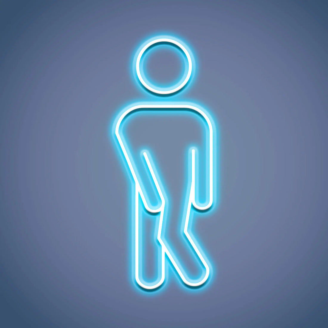 Close-up of the Men’s Restroom Neon Sign, providing clear and stylish restroom identification with bright neon lights