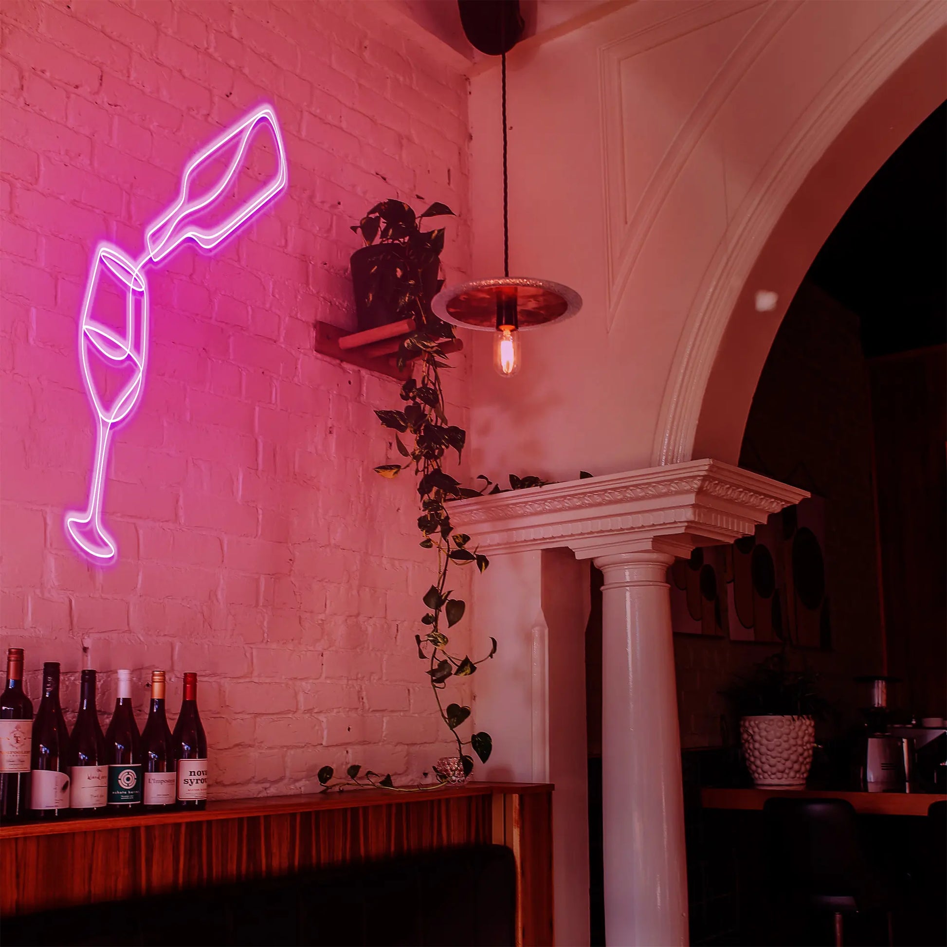 "Wine Pour Neon Art glowing with dynamic motion and vibrant color."